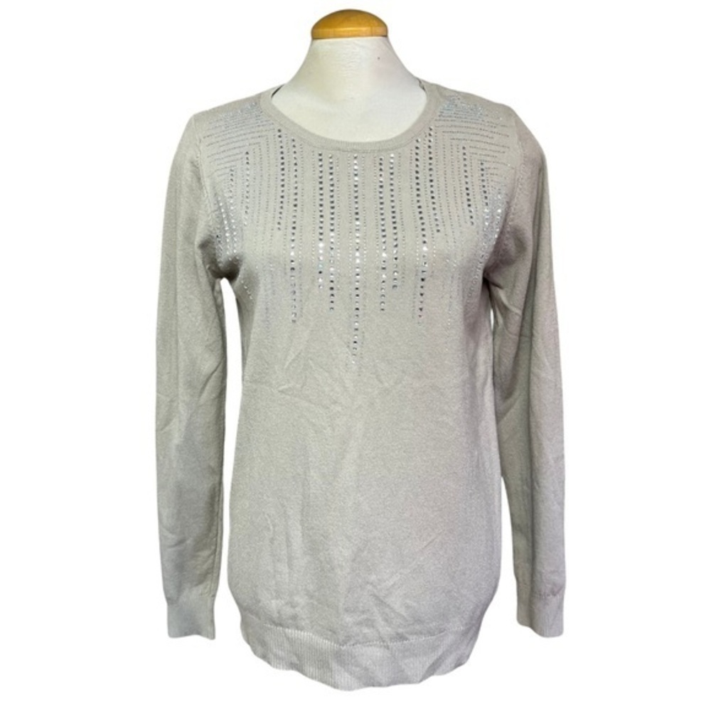 Women’s Large Antoine Tan Bedazzled Top